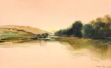 Dobri Dobrev, Tundzha River, 1910s, watercolour on paper