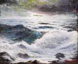 Boris Stefchev, The storm, 1982, oil on canvas