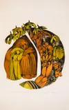 Rumen Skorchev, Harvest (from the Ancient Earth cycle), 1974, lithography