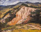 Ivan Hristov, Mountain landscape, 1950s, oil on canvas