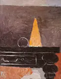 Vasilka Moneva, Metronome, oil on plywood