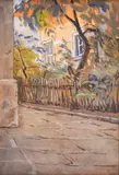 Stanyo Stamatov, Street, 1940s, oil on plywood