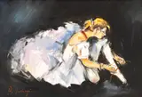 Radu Darânga, Balerină, ulei pe pânză