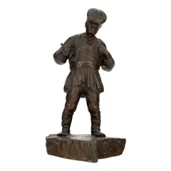 Gheorghe Tudor, Petrecând la birt, bronz