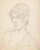 Ștefan Dimitrescu, Portret de femeie, creion pe hârtie