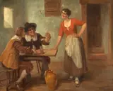 Victor Schivert, Frumoasa hangiță, ulei pe pânză