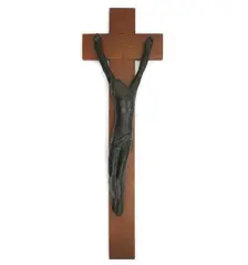 Frano Kršinić, Crucified Christ, cca. 1940., bronze on wooden cross