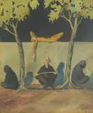Karl Sirovy, Meditation, 1923., watercolor on paper