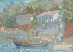 Kamilo Ružička, Žurkovo near Sušak, 1939., gouache and tempera on paper