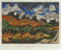 Milan Konjović, Wheat, cca. 1950., serigraphy on paper