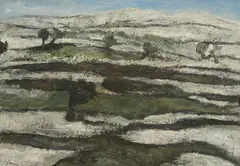 Frano Šimunović, Oaks in the Rocky Area III., 1955.-1957., oil on plywood