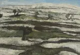 Frano Šimunović, Oaks in the Rocky Area III., 1955.-1957., oil on plywood