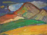 Oskar Herman, Hills in Autumn, 1957., oil on cardboard