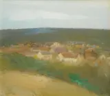 Josip Vaništa, From Old Karlovac, oil on canvas
