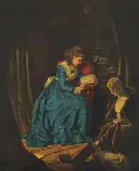Nikola Mašić, In the Library, 1874., oil on canvas