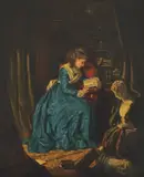 Nikola Mašić, In the Library, 1874., oil on canvas
