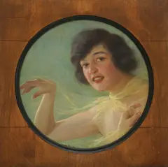 Joso Bužan, Smiling Girl, oil on canvas