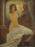 Bela Čikoš Sesija, Viviana, 1904., oil on canvas mounted on cardboard