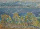 Božidar Rašica, Postire (Island of Brač), 1945., oil on paper
