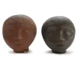 Ivan Sabolić, Two Heads, cca. 1956, 1. patinated plaster; 2. bronze