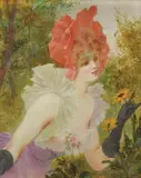 Vlaho Bukovac, Red Summer Hat