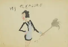 Paulina Jazvić, My pleasure, ink and watercolor on paper