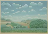 Ivan Rabuzin, Fields and Forest in the Landscape, 1979., serigraphy on paper