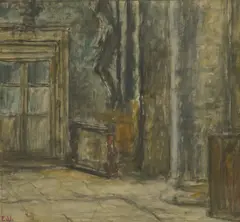 Emanuel Vidović, Interior of St. Dujam, cca. 1939., watercolor and charcoal on paper