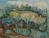 Marijan Detoni, Landscape with Kalnik, 1939., oil on canvas