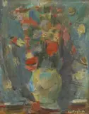 Marino Tartaglia, Flowers in a Vase, oil on canvas