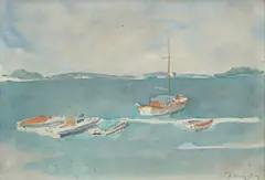 Nikola Reiser, Marina, watercolor, pencil and ink on paper