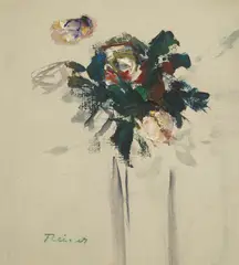 Nikola Reiser, Black Roses, 1980., oil on canvas
