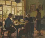 Ivanka Bukovac, At the Table in Dubrovnik, 1937., oil on canvas