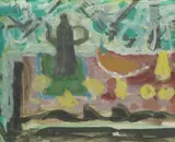 Still Life by Slavko Šohaj, tempera and gouache on paper, offered Oct 2025