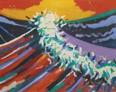 Vatroslav Kuliš, From the cycle "Waves", 1994., oil on canvas