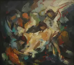 Mato Jurković, The Laying of Jesus in the Tomb, oil on canvas