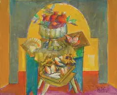 Mladen Veža, Fruits of Dalmatia, 1990-ih, oil on canvas