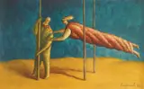 Željko Lapuh, Two, 1988., oil on hardboard