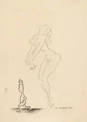 Ion Popescu Gopo, Și ”Omulețul” a spus: ”Iată femeia!”, cca. 1975, litografie