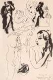 Vasile Grigore, Memoria unei dimineți, 1989, tuș și peniță pe hârtie