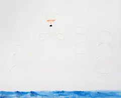 Contesa albă cu oameni albi de zăpadă (Autoportret) by Ecaterina Vrana, 2015, ulei pe pânză, offered Sep 2025