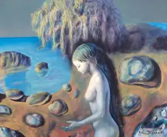 Sabin Bălașa, Muză, 1984, ulei pe pânză