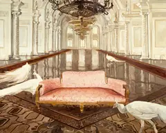 Gheorghe Fikl, Interior baroc, ulei pe pânză