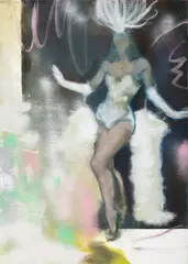 Diana Manole, Party, 2019, acrilic pe pânză