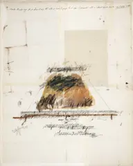 Ion Bitzan, Untitled, 1976, acuarelă și cărbune pe hârtie