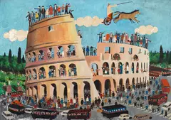 Petru Vintilă, Colosseum, ulei pe carton
