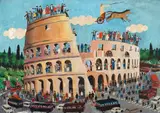 Petru Vintilă, Colosseum, ulei pe carton