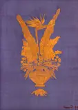 Vasile Celmare, Pasărea paradisului, 1999, tempera cu emulsie pe carton