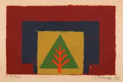 Vasile Dobrian, Brad, 1982, linogravură