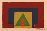 Vasile Dobrian, Brad, 1982, linogravură